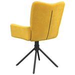 vidaXL Chaises pivotantes à manger lot de 2 Jaune Velours
