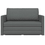 vidaXL Canapé-Lit 110cm Gris foncé tissu