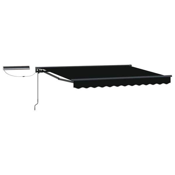 vidaXL Auvent rétractable électrique Noir et anthracite 3 5 x 2 5 m