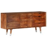 vidaXL Meuble TV 118x30x55 cm Bois d'acacia massif