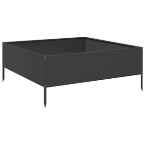 vidaXL Lit surélevé de jardin noir 100x100x25 cm acier