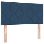 vidaXL Lit avec Sommier avec Matelas Bleu 100x200 cm Tissu