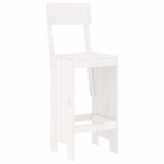 vidaXL Ensemble de bar de jardin 7 Pièces blanc bois de pin massif