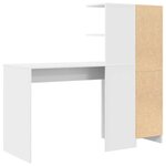 vidaXL Bureau 2 Pièces Blanc