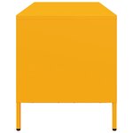 vidaXL Meuble TV jaune moutarde 101 5x39x43 5 cm acier laminé à froid