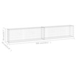 vidaXL Mur en gabion avec couvercles Acier galvanisé 300x30x50 cm