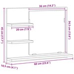 vidaXL Armoire à miroir de salle de bain vieux bois bois d'ingénierie
