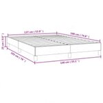 vidaXL Cadre de lit gris clair 137x190 cm velours