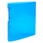 Classeur 4 Anneaux 30mm Iderama Pp Polypropylène 7/10e - A4 Maxi - Bleu Clair - X 10 - Exacompta