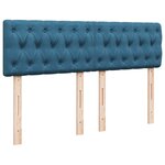 vidaXL Sommier à lattes de lit et matelas bleu 160x200 cm velours