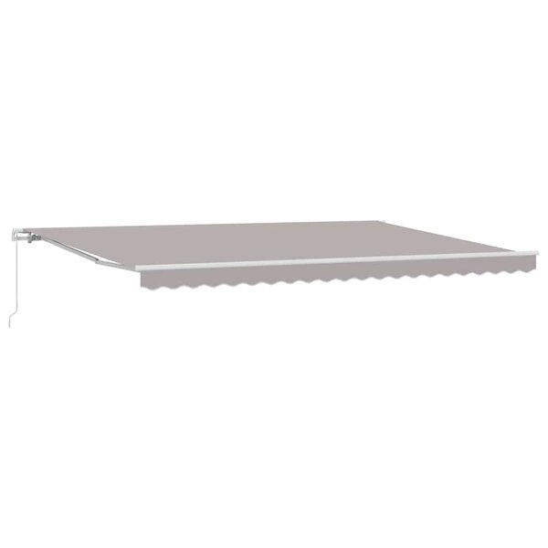 vidaXL Auvent Rétractable Gris clair 500 × 300 cm Tissu et Métal