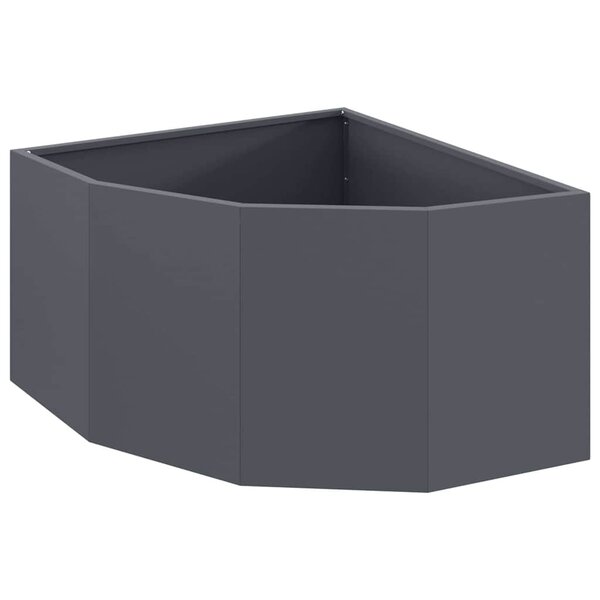 vidaXL Jardinière d'Angle Anthracite 60 x 60 x 35 cm Acier