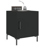 vidaXL Tables de chevet 2 Pièces noir 40x40x50 cm bois d’ingénierie