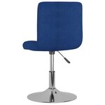 vidaXL Chaises pivotantes à manger lot de 2 bleu tissu