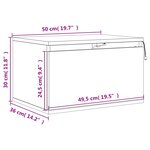 vidaXL Tables de chevet murales avec lumières LED 2 Pièces chêne fumé