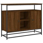 vidaXL Buffet chêne marron 100x35x80 cm bois d'ingénierie