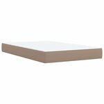 vidaXL Sommier à lattes de lit matelas cappuccino 120x190cm similicuir
