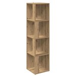vidaXL Armoire d'angle chêne artisanal 33x33x132 cm bois d'ingénierie