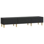 vidaXL Meuble TV 147 x 34 5 x 30 cm Noir Bois d'ingénierie