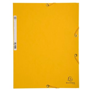 Lot De 3 Chemises À Élastiques 3 Rabats Carte Lustrée 400g/m2 - A4 - Soleil - X 17 - Exacompta