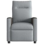 vidaXL Fauteuil inclinable électrique Gris clair Tissu