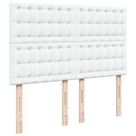 VidaXL Cadre de lit ottoman avec matelas blanc 140x190 cm similicuir