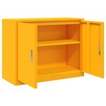 vidaXL Armoire de rangement Jaune moutarde 90 x 40 x 70 cm Acier
