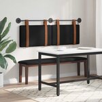 vidaXL Tête de lit suspendue Avec lumière LED Noir PU antique