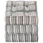 vidaXL Pouf modulaire Gris rayé Tissu