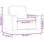 vidaXL Fauteuil Gris clair 60 cm Tissu