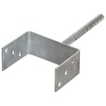 vidaXL Piquets de clôture 6 Pièces Argenté 14x6x30 cm Acier galvanisé