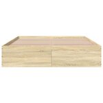 vidaXL Cadre de lit sans matelas chêne sonoma 150x200 cm