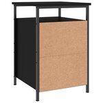 vidaXL Tables de chevet 2 Pièces noir 40x42x60 cm bois d'ingénierie