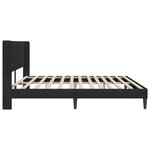 vidaXL Cadre de lit avec tête de lit Noir 200 x 200 cm Velours