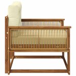 vidaXL Sofa de milieu extérieur Bois d'Acacia Massif Naturel