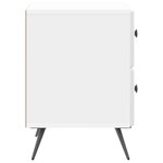vidaXL Cabinet de chevet Blanc brillant 43 x 34 5 x 47 5 cm