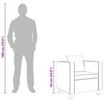 vidaXL Fauteuil noir similicuir