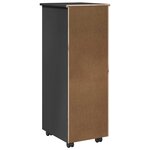 vidaXL Cabinet roulant Gris 34 x 39 x 93 5 cm Bois de Pin Massif