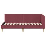 vidaXL Cadre de lit d'angle avec tête de lit Bordeaux 100 cm x 200 cm