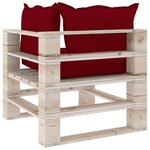 Vidaxl salon de jardin palette 5 pièces avec coussins bois de pin