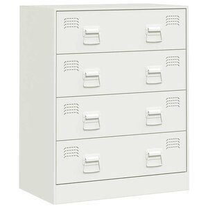 vidaXL Buffet blanc 67x39x83 cm acier