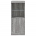 vidaXL Buffet avec lumières LED sonoma gris 41x37x100 cm