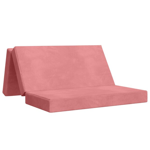 vidaXL Canapé-lit pliable 140 x 67 x 45 cm Rose