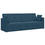 vidaXL Canapé-lit au sol Bleu 213 x 70 x 77 cm Velours