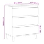 vidaXL Buffet vieux bois 60x35x70 cm bois d'ingénierie