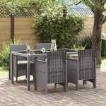 vidaXL Chaise de jardin 4 Pièces Gris clair 53 x 49 x 85 cm PP