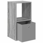 vidaXL Table de chevet Gris Sonoma 35 x 32 x 68 5 cm Bois d'ingénierie