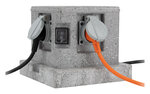 Borne jardin IP44 4 x 16A + 2 interrupteurs câble H07RN-F 3G1 5mm²  4 5mètres - ZENITECH