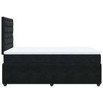 vidaXL Sommier à lattes de lit avec matelas Noir 120x200 cm Velours