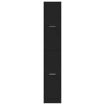 vidaXL Armoire d'apothicaire noir 30x41x174 5 cm bois d'ingénierie